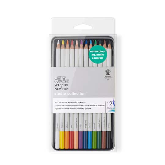 Winsor &#x26; Newton&#x2122; Studio Collection&#x2122; 12 Color Watercolor Pencil Tin